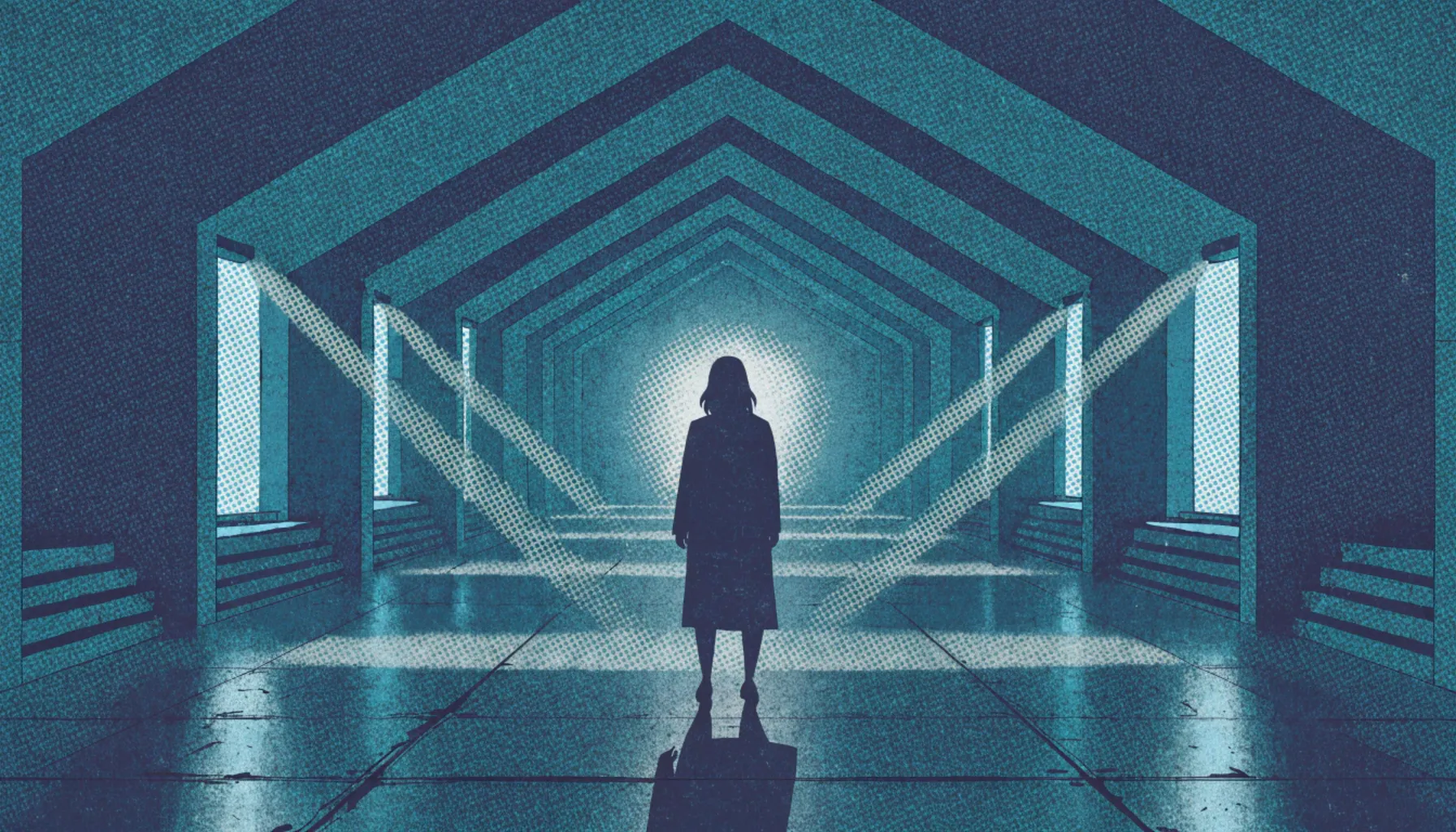 Person of color standing in a modern building symbolizing reclaiming financial agency within a complex system.