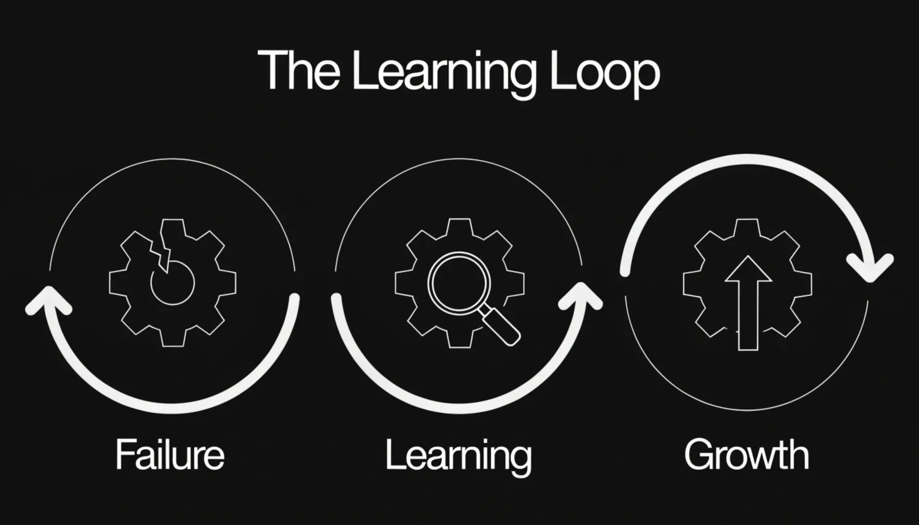 The Learning Loop diagram showing failure leading to learning and eventual financial
growth